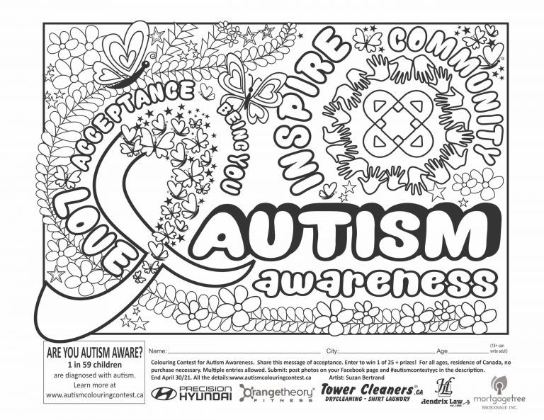 2021 Autism Awareness Coloring Contest. - Hendrix Law